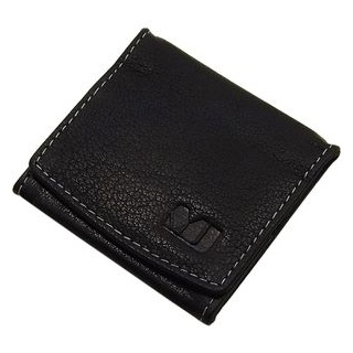 MJ-Design-Germany Geldbörse Wiener Schachtel, Echt Leder, Damen, Münzfach, Druckknopf, schwarz