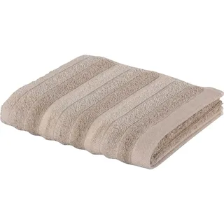 Duschtuch MÖVE "Wellbeing" Handtücher (Packung) Gr. B/L: 67 cm x 140 cm (1 St.), weiß (cashmere) Badetücher mit Rippenstruktur