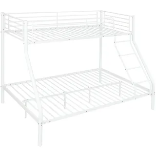neu.haus Etagenbett Sortland 140 x 200 cm Metall weiß