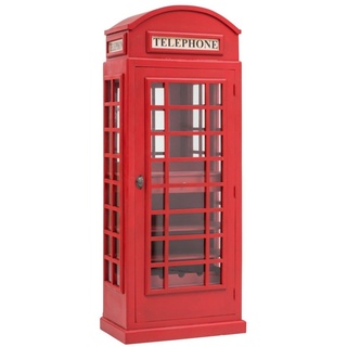 massivum Weinregal Barschrank Telefonzelle Rot rot