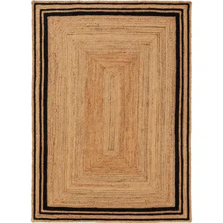 benuta Jutta Juteteppich 60 x 100 cm Schwarz