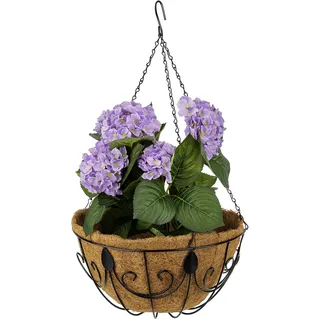 Relaxdays Hängekorb 3er Set Ø 35 cm Braun