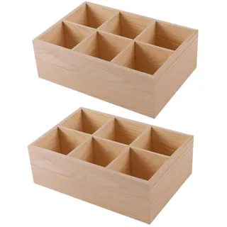 Operitacx Stifthalter-box-set Aus Holz mit 6 Fächern Schreibtisch-organizer für Marker Bleistifte und Buntstifte für Die Schule Das Zuhause und Das Büro