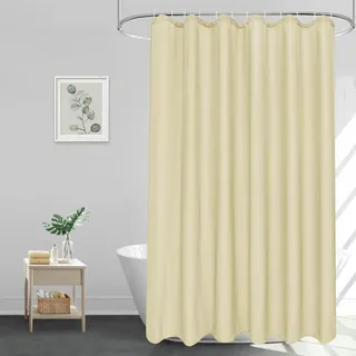 None Duschvorhang 180 x 180 cm beige