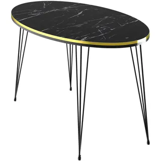 [en.casa] Couchtisch Hirtshals 41 x 90 x 50 cm Marmor, schwarz