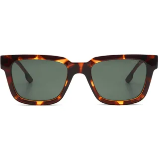 KOMONO Bobby Havana Unisex Quadratische Bio-Nylon-Sonnenbrille für Damen und Herren mit UV-Schutz und kratzfesten Gläsern