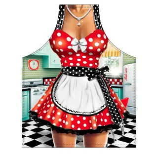 Lustige Küchenschürze = 50-iger Jahre Köchin = Schürze Apron Geschenkschürze Kochschürze Spassschürze - Das witzige Original von ITATI