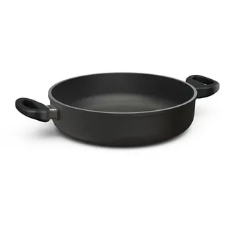 Hoffmann Germany Schmorpfanne Ø 32 cm, Bräter, Made in Germany Pfanne, Aluguss (1-tlg., 1x Schmorpfanne Ø 32 cm), Seitengriffe, Antihaft, 3,3 l, Ø 32 cm schwarz Ø 32 cm