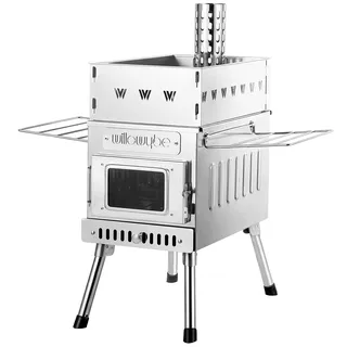 WillowyBe Outdoor Sauna Hot Tent Stove, Raketenofenheizung, tragbarer Camping-Holzofen für trockene Saunen, Kochen für Ehemann und Freunde