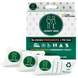 Jonhy Wee Pinkelbeutel Unisex Taschen-WC 600 ml 3 Stück