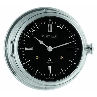 Hermle Wanduhr Schiffsuhr Glasenuhr (Glasenschlag) schwarz