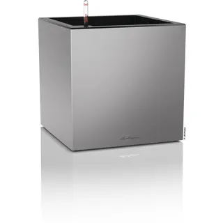 LECHUZA Canto Premium low 40 x 40 x 40 cm silber metallic