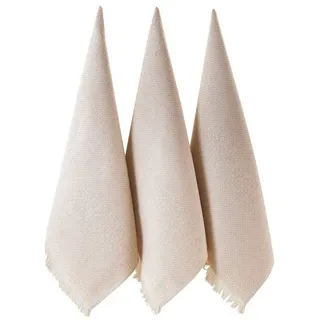 BOHORIA Geschirrtuch Premium 3er Set Collection - 100% Baumwolle, 3er Set beige