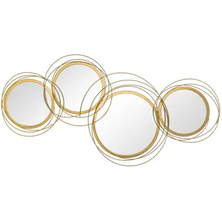 Homcom Spiegel-Set, Gold, Metall, 4x56x107 cm, Dekoration, Skulpturen & Dekoobjekte, Wanddeko