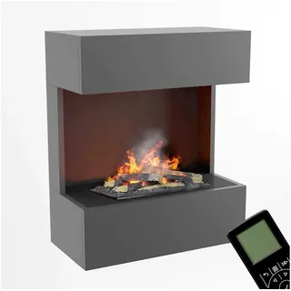 Kaminlicht Elektrokamin Freytag Wasserdampf Kamin, Elektrischer Kamin, Wasserdampfkamin mit 3D Feuer und Knisterfunktion grau