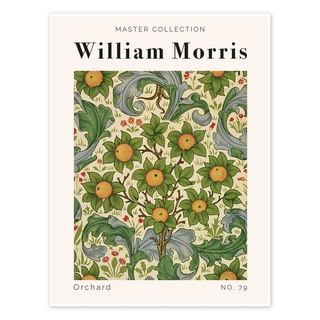 Posterlounge Poster William Morris, Orchard No. 79, Küche Orientalisches Flair Grafikdesign grün 60 cm x 80 cm