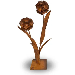 Terma Rost 3D Pusteblume XXL 90 cm Höhe Pusteblume Gartendeko rost Gartenfigur groß Metallfigur Garten Schild Dekostecker Rostgartendeko rostdeko Gartendeko Metall deko Metallstecker Edelrost...