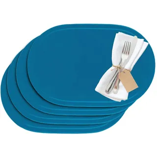 Westmark Tischsets/Platzsets, 4 Stück, 45,5 x 29 cm, Vinyl, Blau/Hellblau, Saleen Edition: Fun