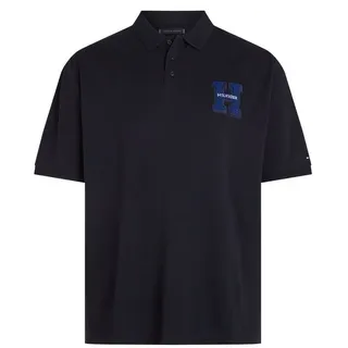 Tommy Hilfiger Big & Tall Poloshirt BOUCLE H EMBRO REG POLO Große Größen, Große Marken-Applikation blau