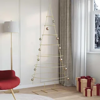 vidaXL Metall Weihnachtsbaum Gold 209 cm