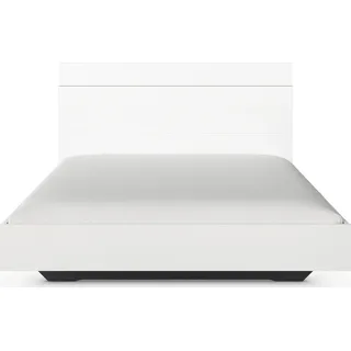 OTTO home Futonbett Bett Doppelbett Holzbett AGORDO (180x200 cm), mit hohem Kopfteil und schwebender Optik MADE IN GERMANY weiß