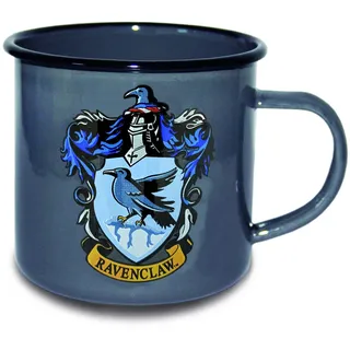 Logoshirt - Metall-Tasse, 300 ml, Rund, Klassiker, Logo, Ravenclaw, Glänzend, Wiederverwendbar, Hitzebeständig, Spülmaschinenfest, Harry Potter - Ravenclaw