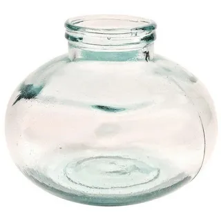 INNA-Glas Kugelvase Brenden aus Glas, recycelt, klar, 20cm, Ø25cm weiß
