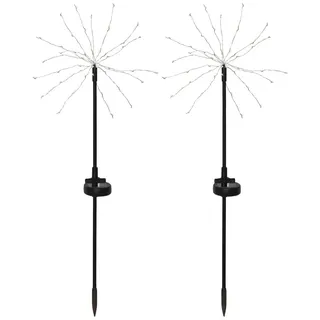 Star Trading Solarleuchte Edelstahl Kunststoff 60,0 cm 2er Set schwarz