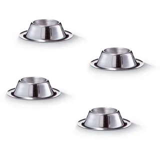 Neuetischkultur Eierbecher Eierbecher 4 Stück Edelstahl, (Stück, 4-tlg., 4 Eierbecher) silberfarben