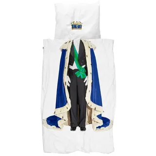 Snurk Kinderbettwäsche King König, Perkal, 2 teilig, Prinz, Kostüm, Kaiser, Mantel bunt