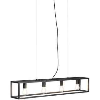 QAZQA Cage 4-flg. 60 cm rechteckig schwarz