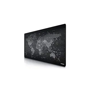 Titanwolf - Übergröße Mauspad 1200x600mm Weltkarte XXXL Mousepad groß mit Motiv Tischunterlage Large Size verbessert Präzision und Geschwindigkeit XXL Gaming z.B. für Logitech Maus und Tastatur
