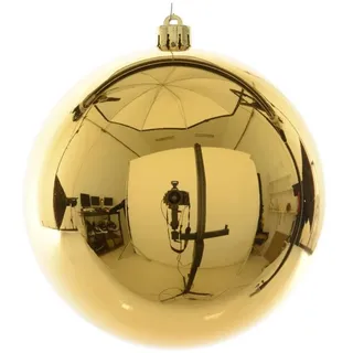 buttinette Weihnachtskugel aus Kunststoff, gold, 20 cm