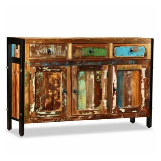 vidaXL Sideboard 120 x 76 x 35 cm Braun / Mehrfarbig