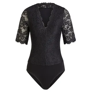 Nina von C. Halbarm Spitzenbody Hanna mit V-Ausschnitt 83580326 (Schwarz, 40) - 40