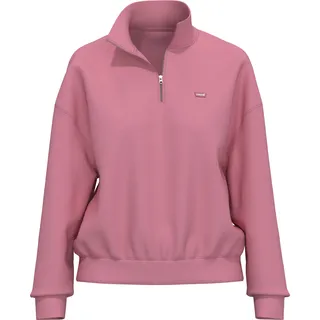 Sweatshirt LEVI'S "LV EVERYDAY 1/4 ZIP" Gr. M (38), rosa (tameless rose) Damen Sweatshirts aus softem Baumwollmix