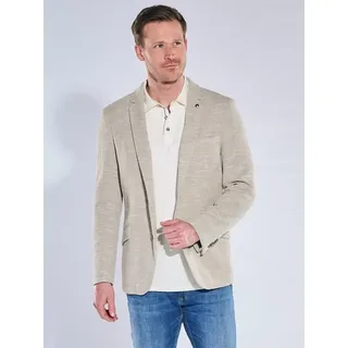 engbers Herren Sakko aus hochelastischer Ware Beige slim fit gemustert - 52