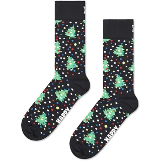 Happy Socks Christmas Night Baumwolle Socken Damen Herren Schwarz 41-46 - 41-46