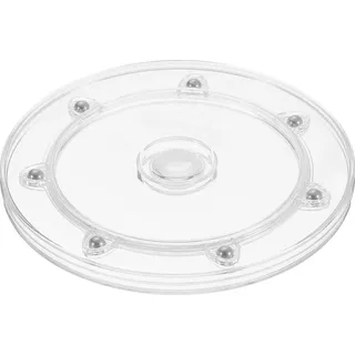 QUARKZMAN Acryl Lazy Susan Drehscheibe 6 Zoll Klarer Drehteller Organizer | 360 Grad Drehbare Ablage, Kugellager, für Gewürzregal Tisch Kuchen Küche Vorratskammer Dekoration Badezimmer