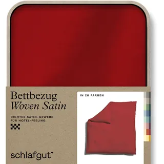 schlafgut Woven Satin Rot 200 x 200 cm