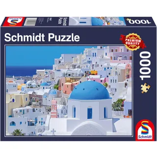 Schmidt Spiele 58947 Santorini, Kykladische Inseln, 1000 Teile Puzzle, bunt
