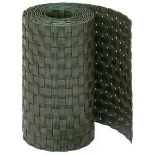 Jardinion Sichtschutzstreifen 250 x 19 cm Grün Polyrattan