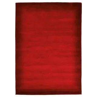 Wollteppich »Vinciano Tami«, rechteckig, reine Wolle, handgeknüpft, Wohnzimmer, 66359406-3 dunkelrot 8 mm