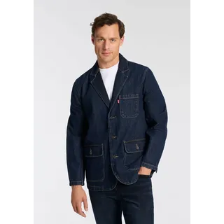 Jeansjacke LEVI'S "PRESIDIO BLAZER", Herren, Gr. L, blau (vintage bags t), Denim/Jeans, Obermaterial: 100% Baumwolle, normal Po-bedeckend, Jacken Jeansjacke, im Blazer-Style