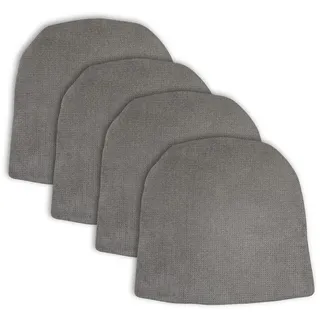 IDIMEX Sitzkissen AZARA, rutschfeste Stuhlkissen gepolstert im 4er Set, Filz Polyester grau grau
