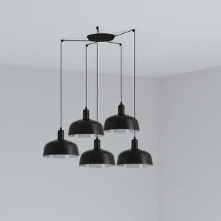 faro barcelona TATAWIN M 5L Schwarze Hängeleuchte