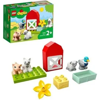 LEGO 10949 DUPLO Town Farm Animals Spielzeug mit Enten-, Schweine- und Katzen-Minifiguren für Kinder ab 2 Jahren