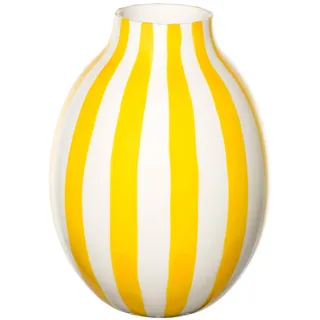 IKEA BLODBJÖRK Vase gestreift weiß/gelb