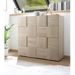 Highboard Dama Schrank Kommode Wohnzimmer Esszimmer in Sonoma Eiche 121x111 cm