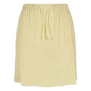 Sommerrock URBAN CLASSICS "Urban Classics Damen Ladies Plisse Mini Skirt", Damen, Gr. XS, softgelb, 100% Polyester, unifarben, loose fit, Röcke